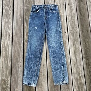 Vintage Levi’s 705-1109 orange tab Student jeans. Acid wash 30x32